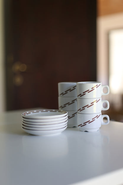 Set of 6 Vintage Jugokeramika Espresso Cups
