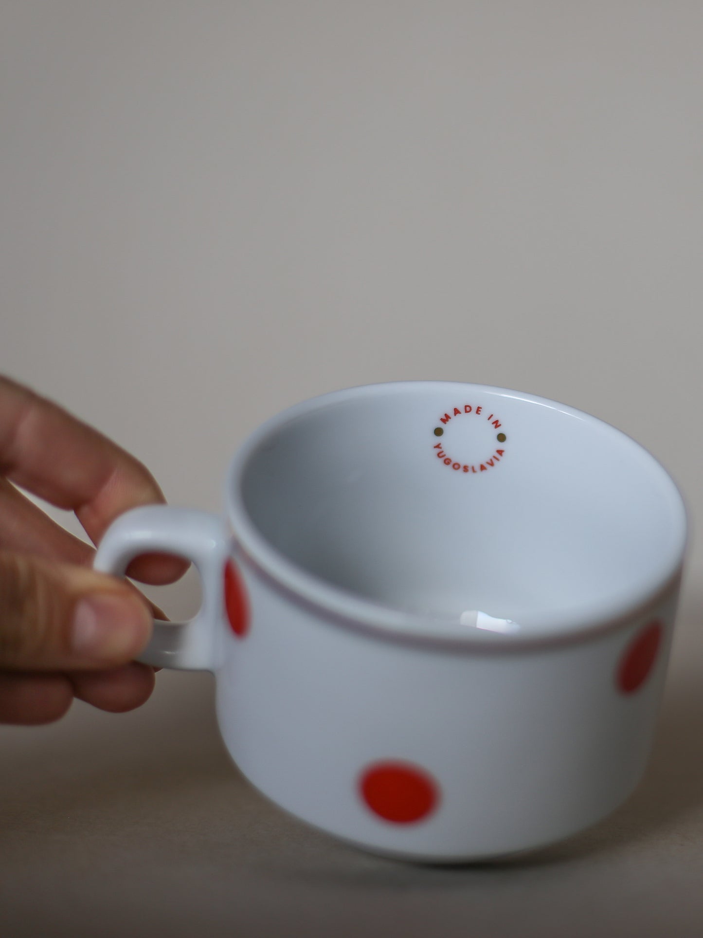 Polka Dot Coffee Cup Set for Two