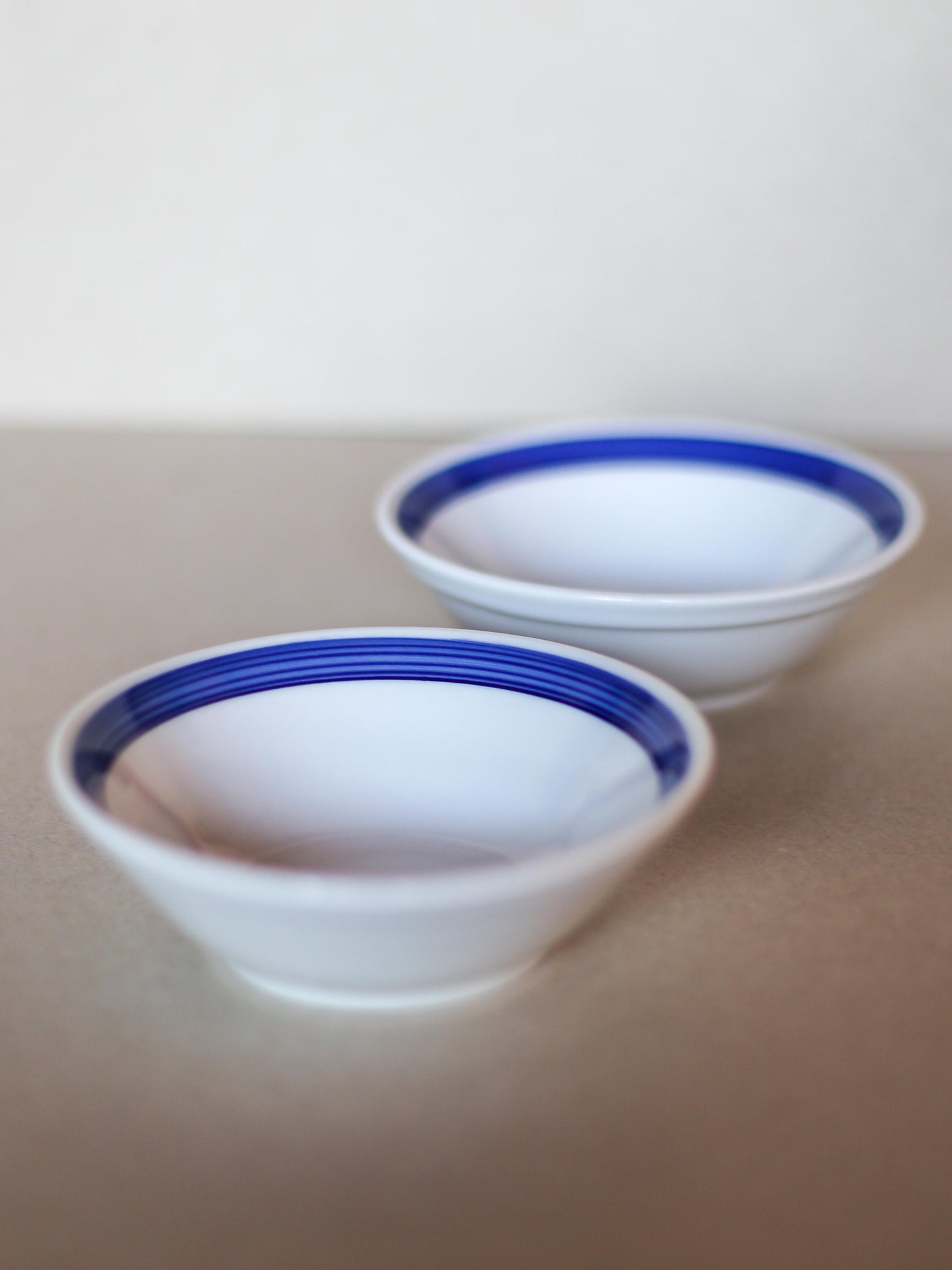 Vintage Jugokeramika Bowls with Blue Rim