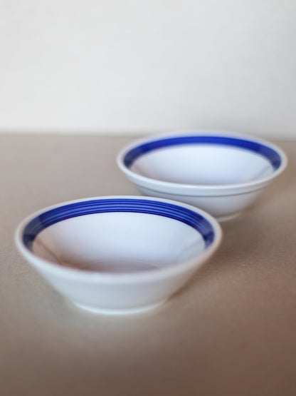 Vintage Jugokeramika Bowls with Blue Rim