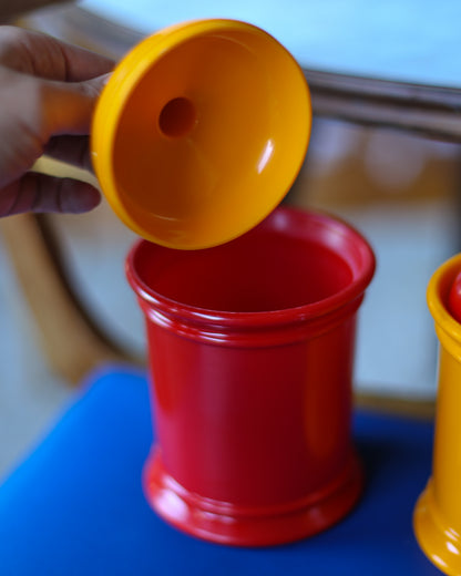 Vintage Yugoslav Plastic Storage Containers – Set of 2