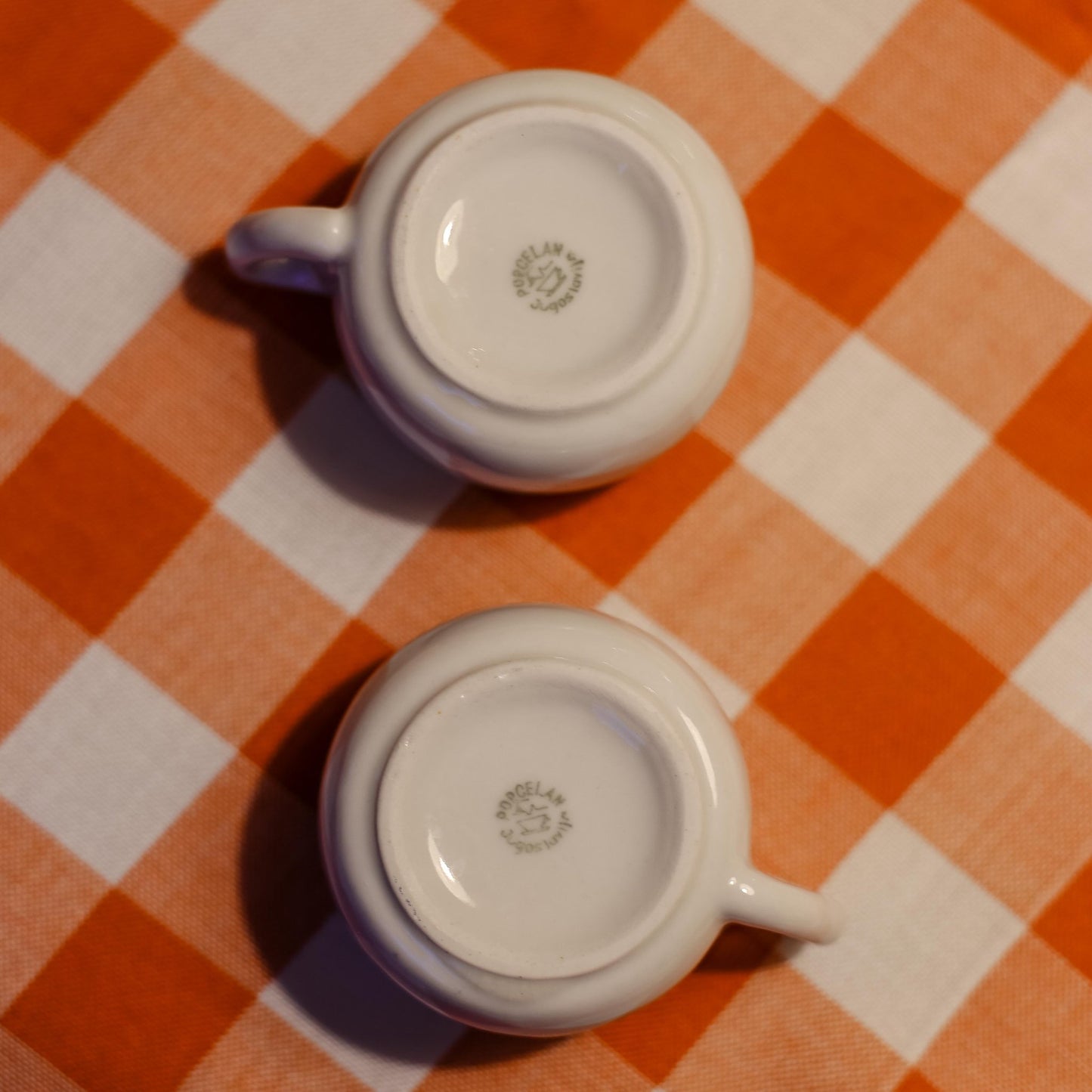 Set of 2 Jugokeramika cups with a creamer - Made in Yugoslavia