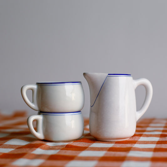 Set of 2 Jugokeramika cups with a creamer - Made in Yugoslavia