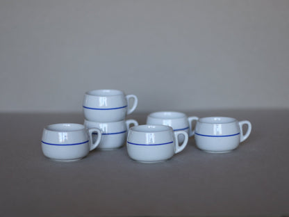 Set of 6 Jugokeramika Chubby espresso cups - Made in Yugoslavia