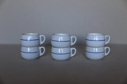 Set of 6 Jugokeramika Chubby espresso cups - Made in Yugoslavia