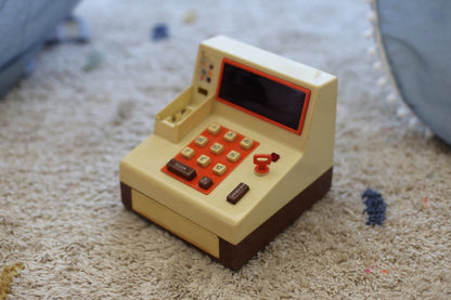 Vintage cash toy register made by Mehanotehnika - Made in Yugoslavia