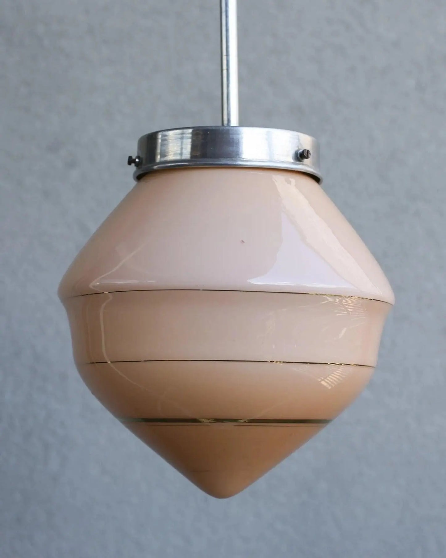 Vintage Glass Pendant Lamp - Made in Yugoslavia