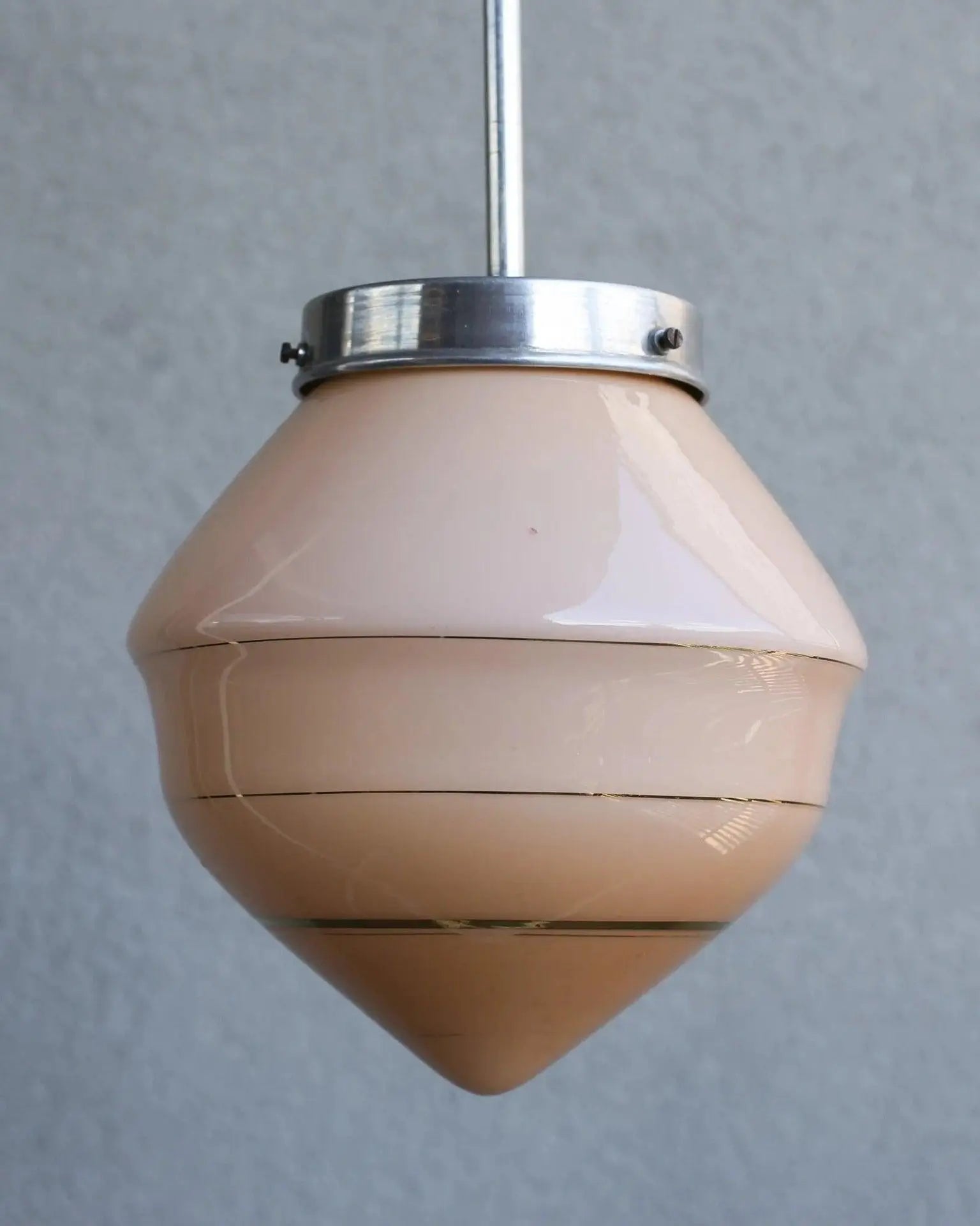 Vintage Glass Pendant Lamp - Made in Yugoslavia