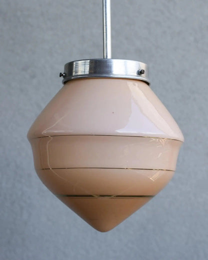 Vintage Glass Pendant Lamp - Made in Yugoslavia