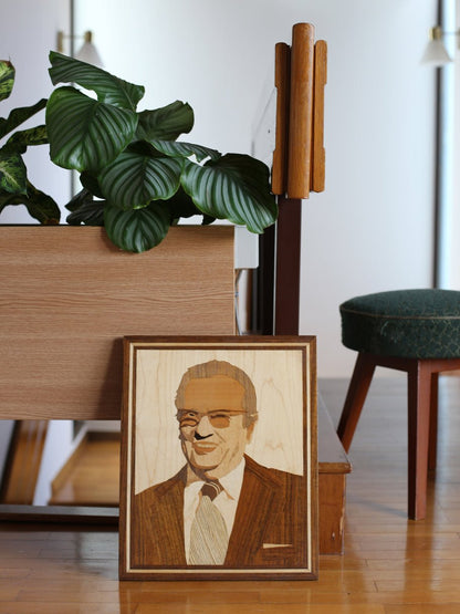 Vintage Wooden portrait of Tito - Made in Yugoslavia