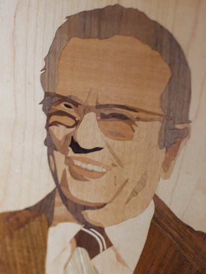 Vintage Wooden portrait of Tito - Made in Yugoslavia