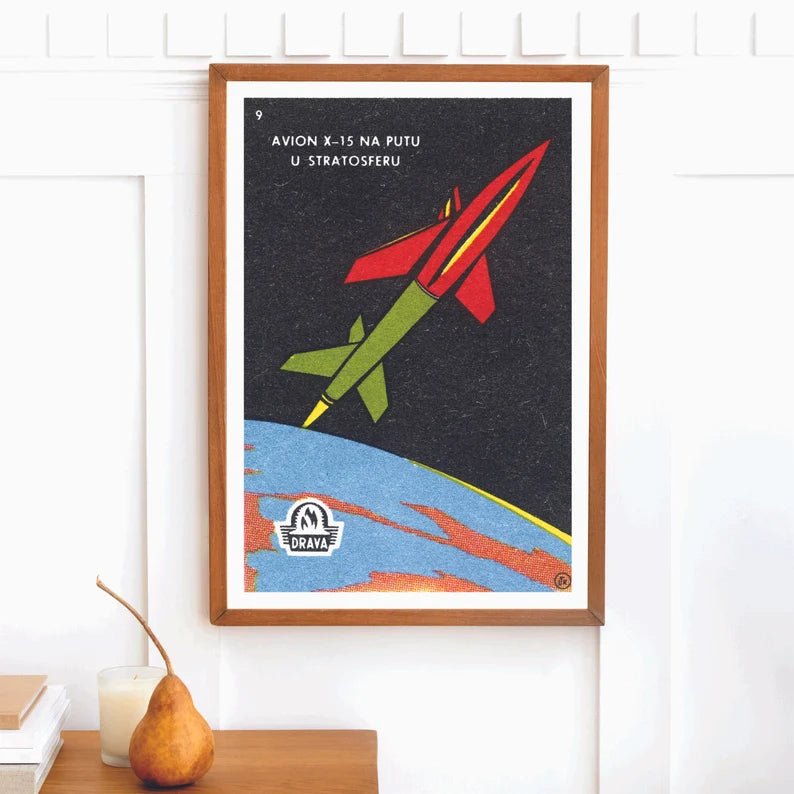 Drava matchbox label art print - Made in Yugoslavia
